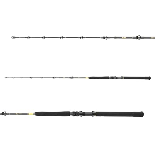 DAIWA BG Big Game - Caña de pescar de agua salada de 20-30 libras, 5.50 pies, 3 partes, acción progresiva, juego grande