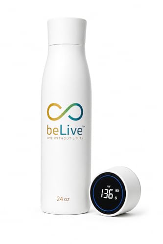 BeLive Smart Water Bottle 24 oz – UV-C Self-Cleaning, Temperature Display (°F/°C), USB-C...