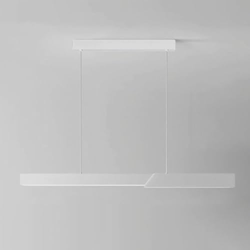 Lámpara colgante rectangular lineal LED moderna blanca para techo y suspensión larga 2