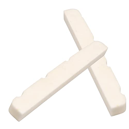 SUPVOX Guitar Replacement Nut Set Ox Bone Bass String Nuts Thin Grooves for String Fit