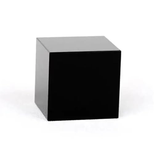 KatLin Decorative Ornaments Natural Black Obsidian Quartz Crystal Polished Cube (Size : 90MM)