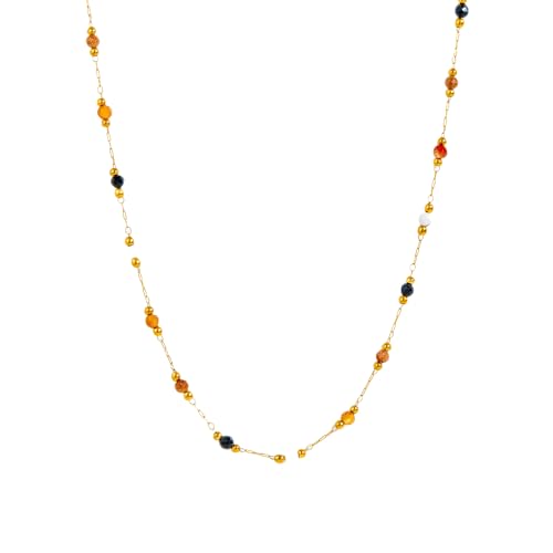 Ensemble de bijoux unique et élégant en pierres naturelles et acier titanium – accessoire pour remise de diplômes, bal de fin d’année, confirmation et...