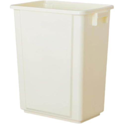 NICROSE 無蓋ゴミ箱 大容量 大口径 持ち手付き PP 材質 耐候性 洗いやすい 防ごろ寝設計 10L 20L 40L 60L 室内外兼用 (60L,ホワイト)