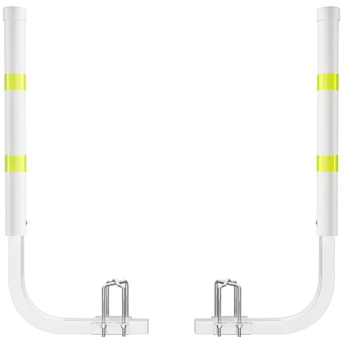 Josmimic Boat Trailer Guide-ons 40/48 Adjustable Galvanized Steel Boat Guide Poles with PVC Pipes & Reflective Tape for Bass Boats Center Console Boats Ski Boats & Jon Boats 2PCS