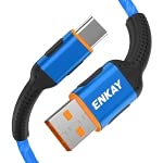 ENKAY ENK-CB103 Cloth Weaving Thread USB to USB Type-C Data Transfer Charging Cable(Blue)