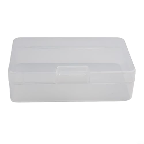 Caja de herramientas rectangular transparente para guardar tornillos y objetos pequeños diseñada para un fácil acceso y organización (14,2 x 9 x 4,1 cm)