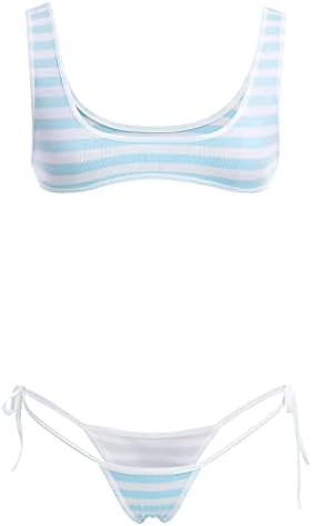 ABAFIP Women Cute Kawaii Striped Bikini Lingerie set Micro Tiny Bra G-string Panty/Garter Belt 2Pcs / 3Pcs Underwear