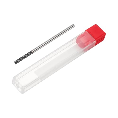 Image of HARFINGTON Carbide Square Nose End Mill Bit 3 /16 inch Cut Dia 4 Flutes TiAlN Coated Milling Cutter for Hardened Steel Metal (3 /16 inch Shank 1 inch Cut Length 4 inch Long 30 Degree Helix)