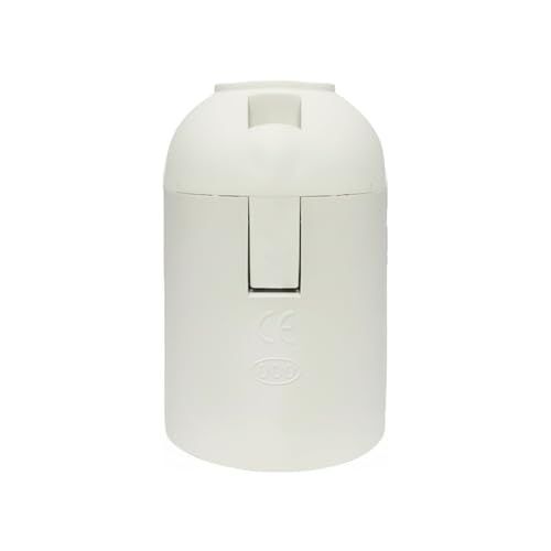 LEDSONE Pendant Lamp Holder Plastic White E27 Screw Type Light Bulb Socket Heat Resistant Pendant Fitting for DIY Lighting Standard Edison Screw ES Base Ideal for Home, Office, Commercial Use
