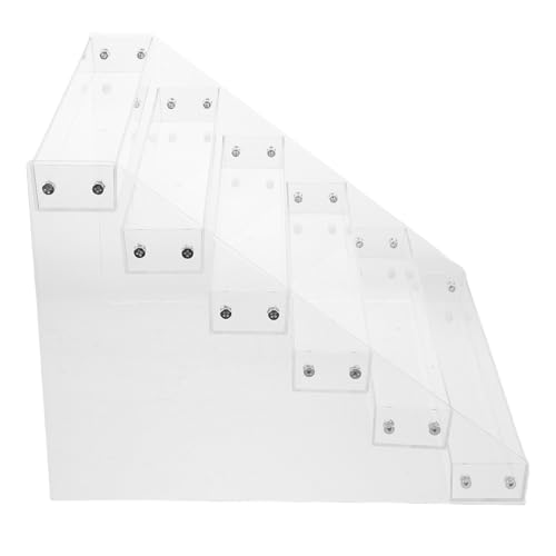Présentoir à cartes acrylique support escalier de bureau transparent - 2