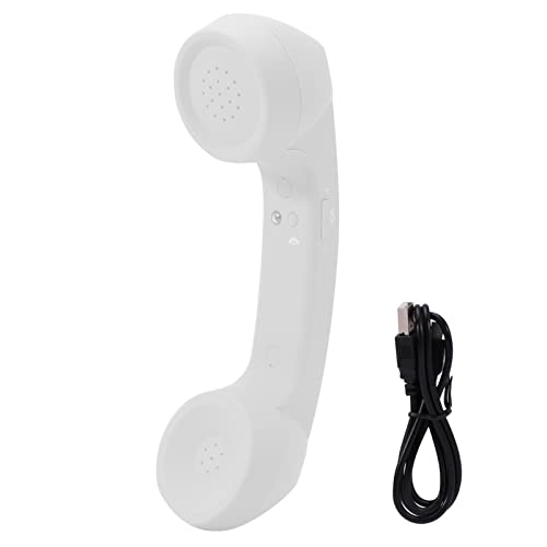 Retro Cordless Telephone Handset, Classic Vintage Radiation Proof Wireless Bluetooth Telephone Handset Receivers Headphones (White) #TOP1