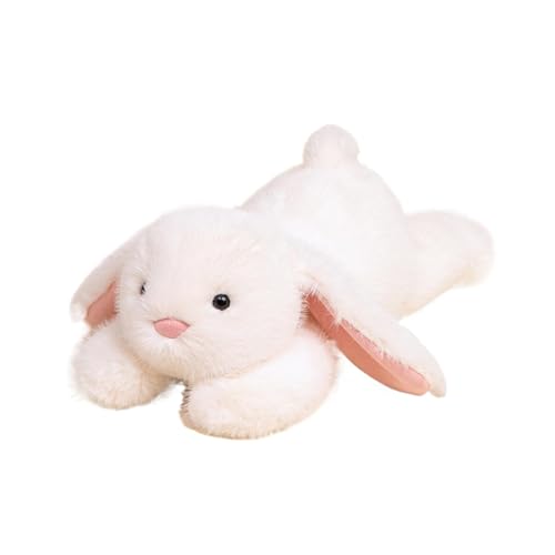Peluche lapin pour bureau et salon grand doudou oreilles tombantes