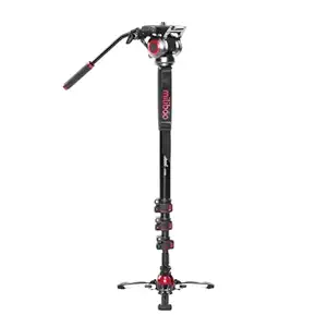 miliboo MTT705A Aluminum Portable Fluid Head Camera Monopod for Camcorder/DSLR Stand Professional Video Tripod 72
