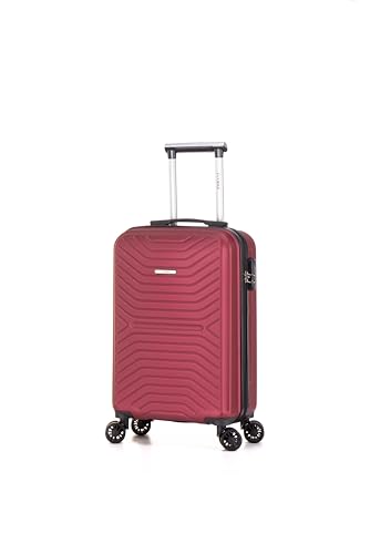 FLYMAX 55x35x20 Suitcase Carry on Suitcase Hard Shell Hand Luggage Cabin Bag Case Approved for Ryanair EasyJet 2 Small Fits 8kg 10kg 35 Litre Capacity + 3 Digit Lock + Telescopic Handle Cabin Luggage
