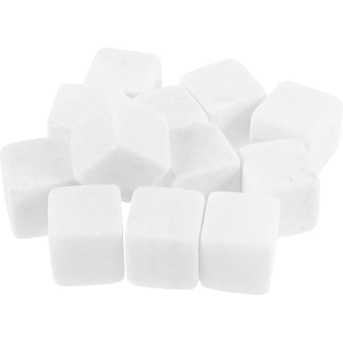DOITOOL Pietre Raffreddanti in Marmo per Whisky e Vino 12 Pezzi Riutilizzabili Cubetti di Ghiaccio per Bevande senza Alterare Gusto per Uso Domestico e Amanti dei Liquori