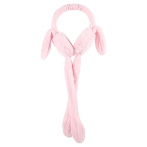 Cache-oreilles airbag en peluche mignon,Cache-oreilles en peluche amovibles mignons,Cache-oreilles Push Up oreilles de lapin sport détachable tricoté fausse fourrure en peluche cache-oreilles mode