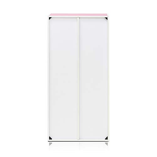 Furinno LUDER Book Shelf, 7-Cube Bookshelf, Bookcase with Open Shelves, 9.4 x 19.5 x 41.7, Easy Assembly, for Living Room, Bedroom, Home Office, White/Pink by Furinno - Image 9