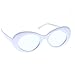 Produktbild nobrand Retro Brille unisex Sonnenbrille schattiert Gläser rap oval hochpreisige Vertrieb von Outdoor-Sportwagenfahrer Brille Mode Geschenk,solidwhiteblue