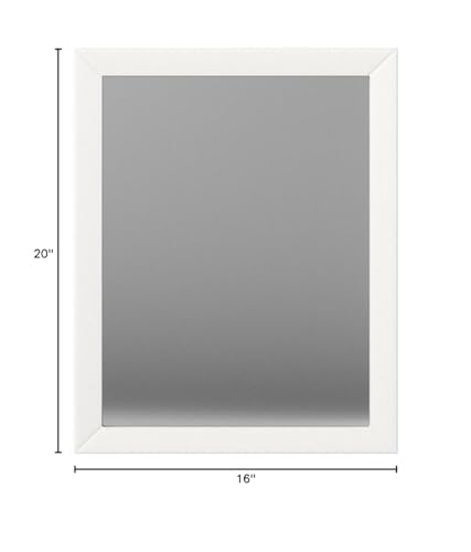 Image of Amazon Basics Rectangular Wall Mount Mirror for Bedroom, Living Room, Entryway, Standard Trim, 16 inch x 20 inch, White (Pack of 3)