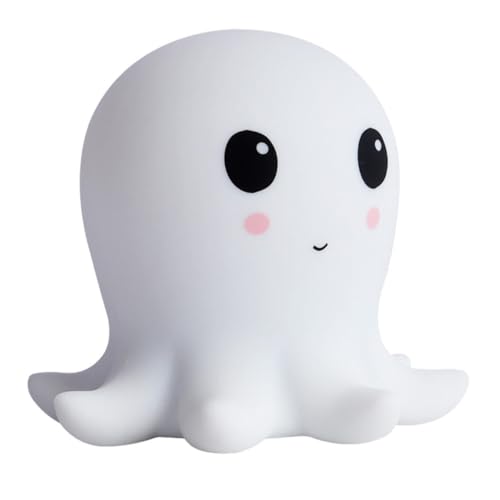 MUSISALY Lámpara de Noche de Silicona Forma de Pulpo Recargable Usb, Luz para Decoración de Habitación y Uso Interior Batería de 1200mah