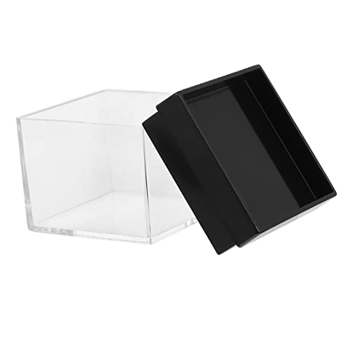 HOOTNEE Plastic Specimen Boxes Square Lid Display Case for Collection of Minerals and Bugs