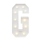 RjcdOPL Lettre Lumineuse LED en Hauteur 91,5 cm, Décoration d'Anniversaire de A à Z, Lumière Chaude 2000–3000K, Géant Alphabet Lumineux pour Anniversaire, Mariage, Fête (G)