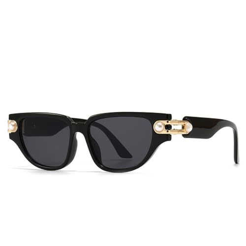 Lunettes de soleil œil de chat MUTYNE pour femme avec monture rétro à perles et verres UV400