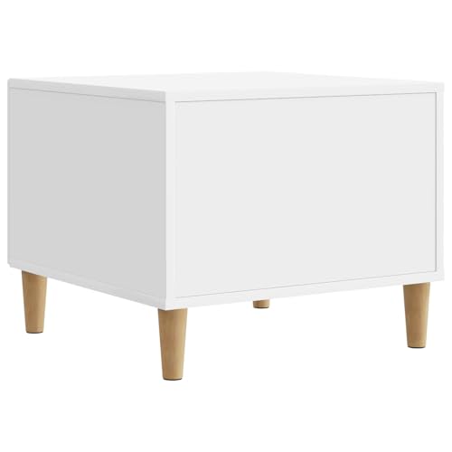 Table basse blanc brillant bois design moderne avec tiroir pour salon - 7