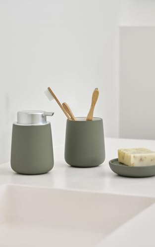 Gobelet brosse à dents Zone Denmark Nova design olive 8 cm