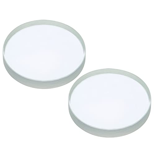 Image of PATIKIL 4 inch (100mm) Focal Length Double Concave Lens, 2 Pack 50mm Diameter 8mm Height Glass Optically Polished Round Edges Lens for Physics Experiment, Clear