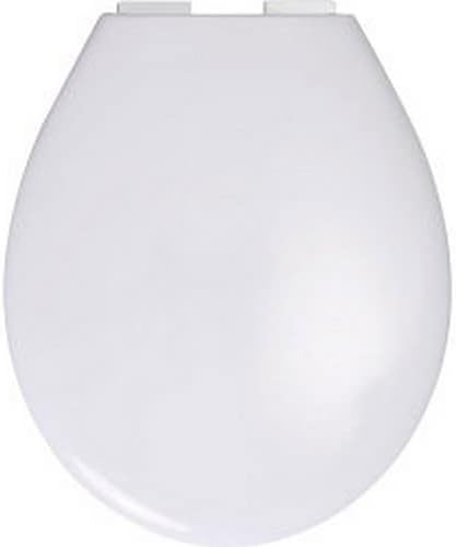 Cavalier Soft Close Toilet Seat White with Chrome Hinges