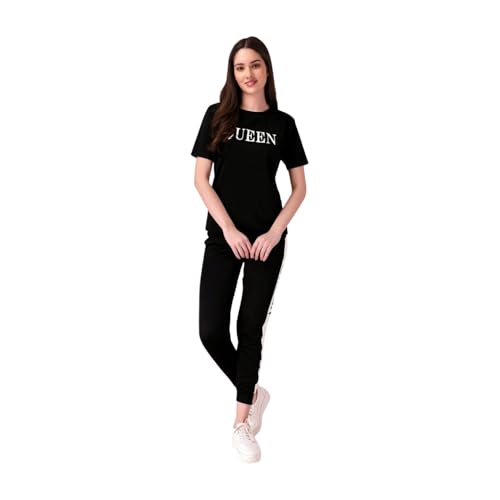 Image of Women's Casual Printed T-Shirt and Track Pant Set | Casual, Soft, and Comfortable Outfit for Home or Everyday Wear