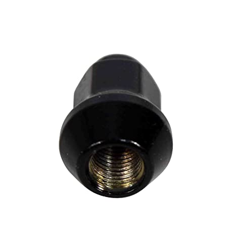Image of MASSFX Golf Cart Lug Nuts Full Set 16 Count for E-Z-Go Club Car Yamaha EZGO (HEX14MM L28MM 3 /8-24, Black)