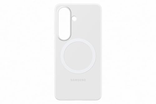 Image of Samsung Galaxy S26 Silicone Magnet Phone Case, Soft-Touch, Durable Grip, Great Feel, White