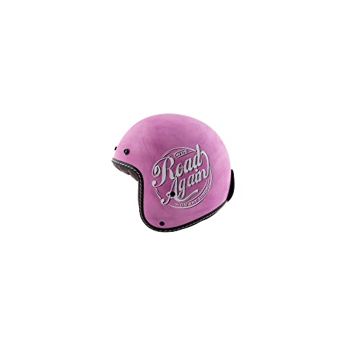Casque jet Torx rose taille XS aux finitions soignées et épurées
