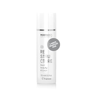 FRAMESI Morphosis Restructure Hair Beauty Elixir 5.1 fl oz, 5-Minute Weightless Mask, Repairing Conditioner, Natural Ingredients, Color Safe