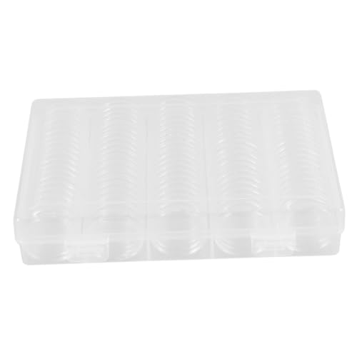 Cápsulas de plástico para monedas con caja organizadora transparente miniatura 1