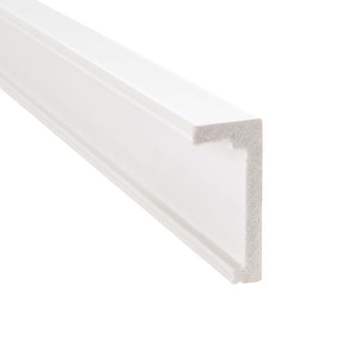 Moldura Elah para Tira LED de 2 Metros | Acabado Blanco | Aluminio con Difusor Decorativo | Instalación en Pared o Techo | Ideal para Iluminación Indirecta LED en Interiores | LEDKIA LIGHTING