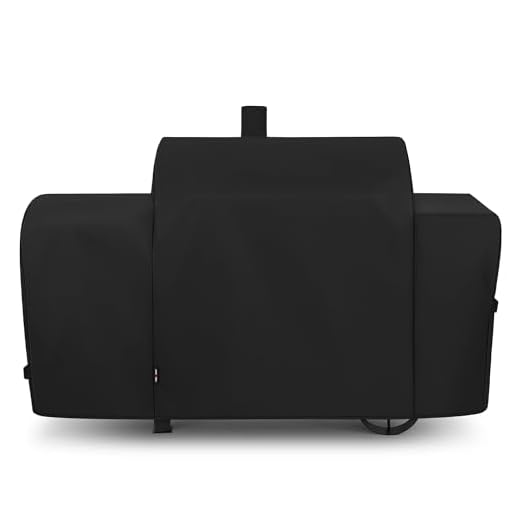 Unicook Heavy Duty Waterproof Grill Cover for Oklahoma Joe's Longhorn Combo Smoker, Outdoor Charcoal/Smoker/Gas Combo Grill Cover, Offset Smoker Cover, Fade and UV Resistant, Black