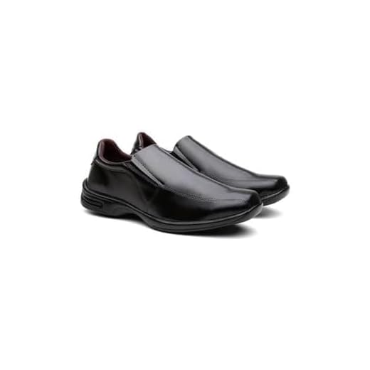 Sapato Social Masculino Oxfords com Palmilha Gel Ortopédica Confortável Combo Completo com Relógio Masculino, Carteira em Couro e Cinto Ajustável para Uso Formal e Casual. (Preto, BR, Adulto, Numérico, 44)