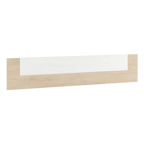 SHIITO | Modelo Chelsea - Cabecero Matrimonio | Natural y Blanco Veteado - 80 x 240 x 1.9 Resistencia