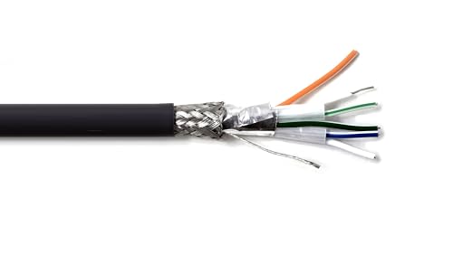 Image of 24AWG 3Pr RS-485 Shielded Cable - Equal to Belden 9843, Str TC, PE Ins, OS+Drain+TC BRD, PVC JKT, 120 ohm for Low Voltage Analog Signals /Digital Control (Chrome 500FT)