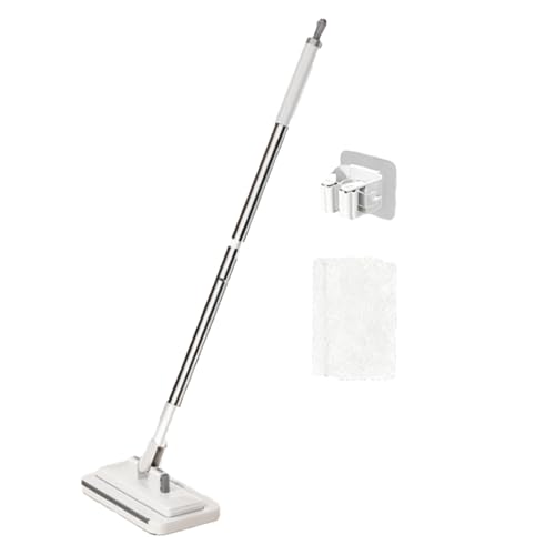 2026 fregona plana con mango ergonómico para una limpieza eficiente del suelo y de la pared, así como una toalla versátil (White2, talla única)