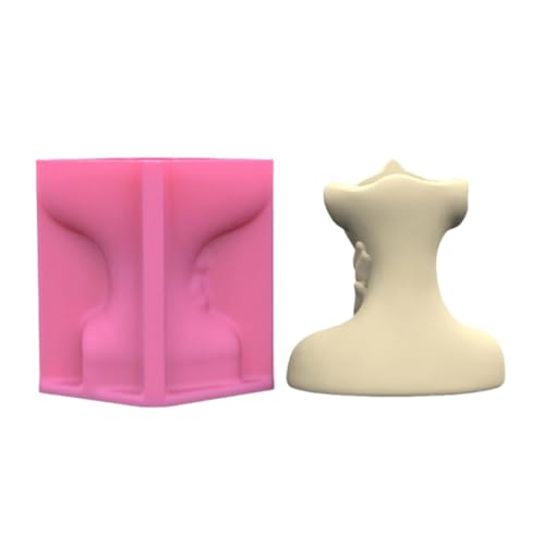 Moule en silicone pot de fleurs béton support de stylo