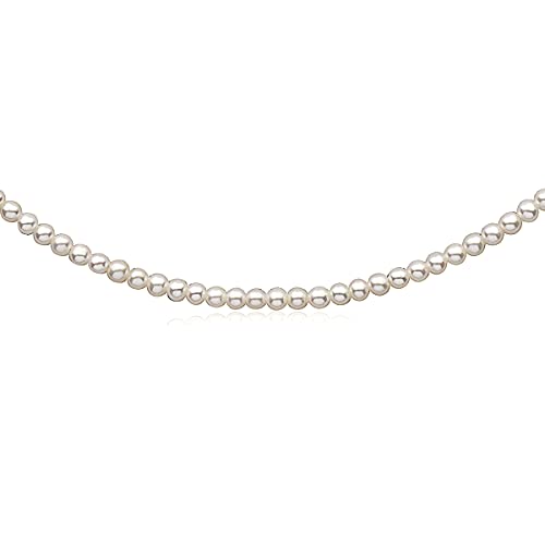 .925 Sterling Silver AAAA White Freshwater Cultured Pearl Silk-Knotted 18" Princess-Length Strand Necklace - Choice of Pearl Size4