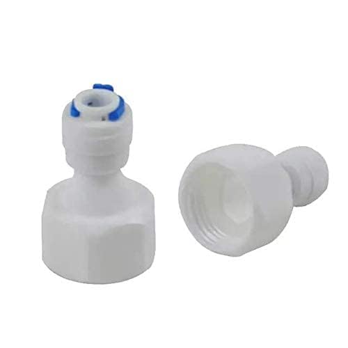 RO Water Purifier Quick Connect Valve, 1/2 Inch Female Thread to 1/4 Inch Push Fit Straight Connector, Leak-Proof RO Fitting for Water Filter System, Durable Plastic, Pack of 2-image-47