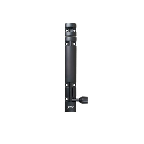 Image of Godrej Door Fittings | 6 inch Tower Bolt | Premium Matte Black Finish | Kundi for Better Grip & Easy Operation-Chitkani /Chitkini for Main Door, Bedroom, Bathroom, Wardrobe| Pack of 4|1 Year Warranty