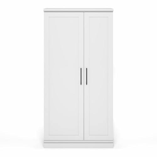 Image of Furinno Robin Storage Cabinet, 4-Tier Pantry Cabinet, Plain White