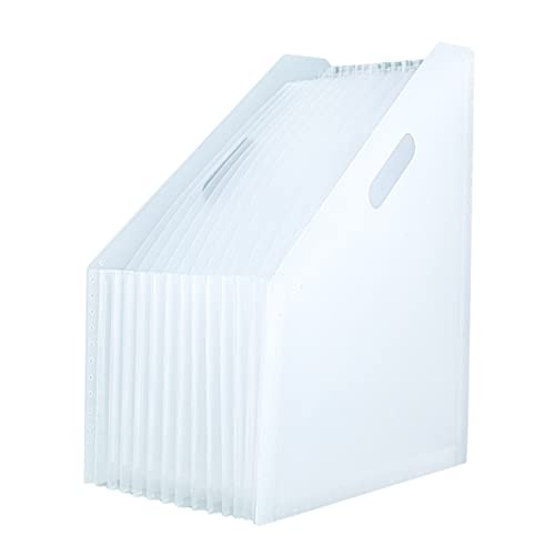 HOMSFOU Accordion File Organizer Vertical File Holder for Desktop Multi Layer Telescopic Design for Office and Home Organization Finish
