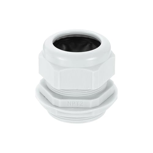 Prensaestopas de nailon NPT 2 pulgadas uxcell conector cable impermeable ajustable 37-44mm 2